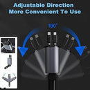 CARGADOR PARA AUTO 4 EN 1 CON LUZ LED